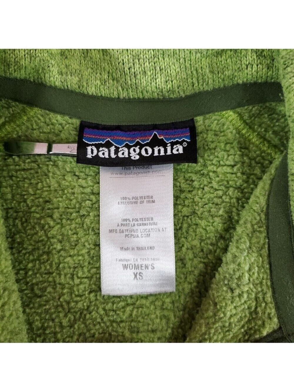 Patagonia Womens Size XS Better Sweater 1/4 Zip Pullover Green 25616 - Picture 11 of 14